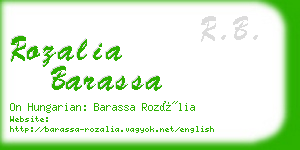 rozalia barassa business card